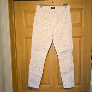 7 For All Mankind Pink Marble-Print Jeans